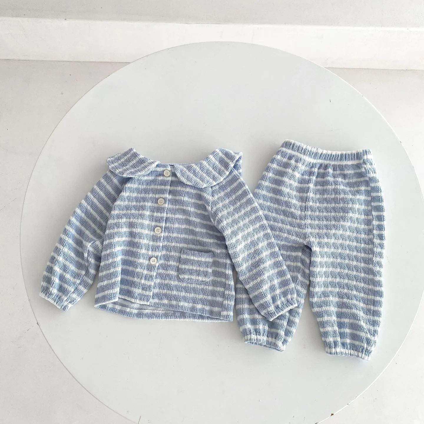 2 Pieces Set Baby Kid Girls Striped Tops And Pants Wholesale 23101951