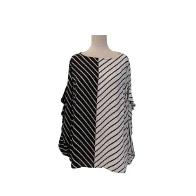 Alfani Black & White Striped Blouse | Gently Used |