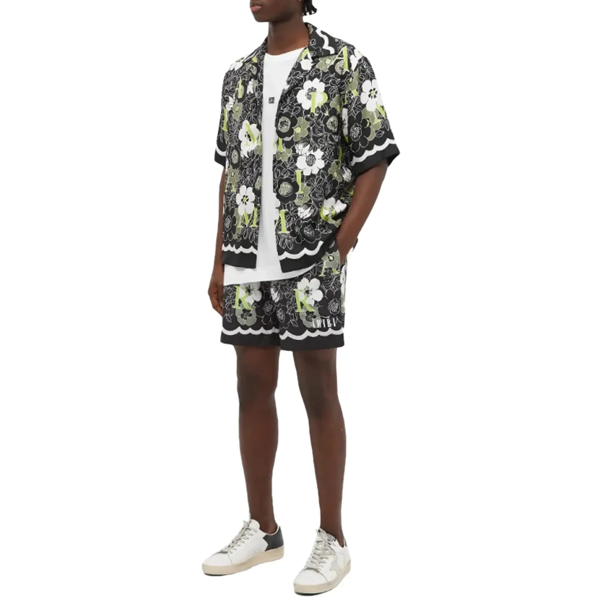 Amiri Flower Amiri Black Swim Shorts