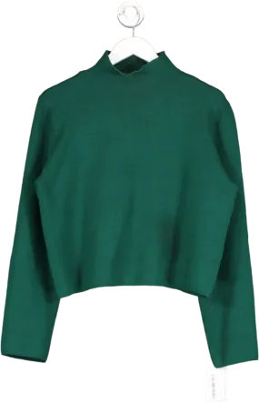 & Other Stories Green Boxy Turtleneck Knit Jumper UK S