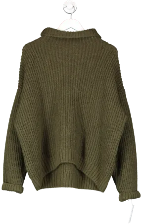 Anine Bing Green Alpaca Blend Roll Neck Jumper UK S