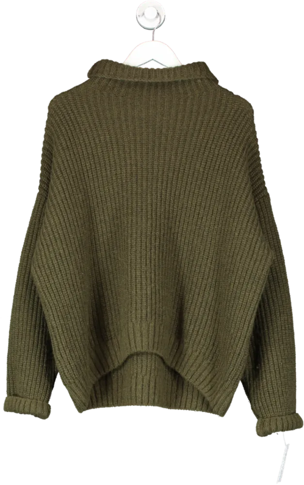 Anine Bing Green Alpaca Blend Roll Neck Jumper UK S