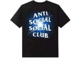 Anti Social Social Club Pain Glow In The Dark Tee Black