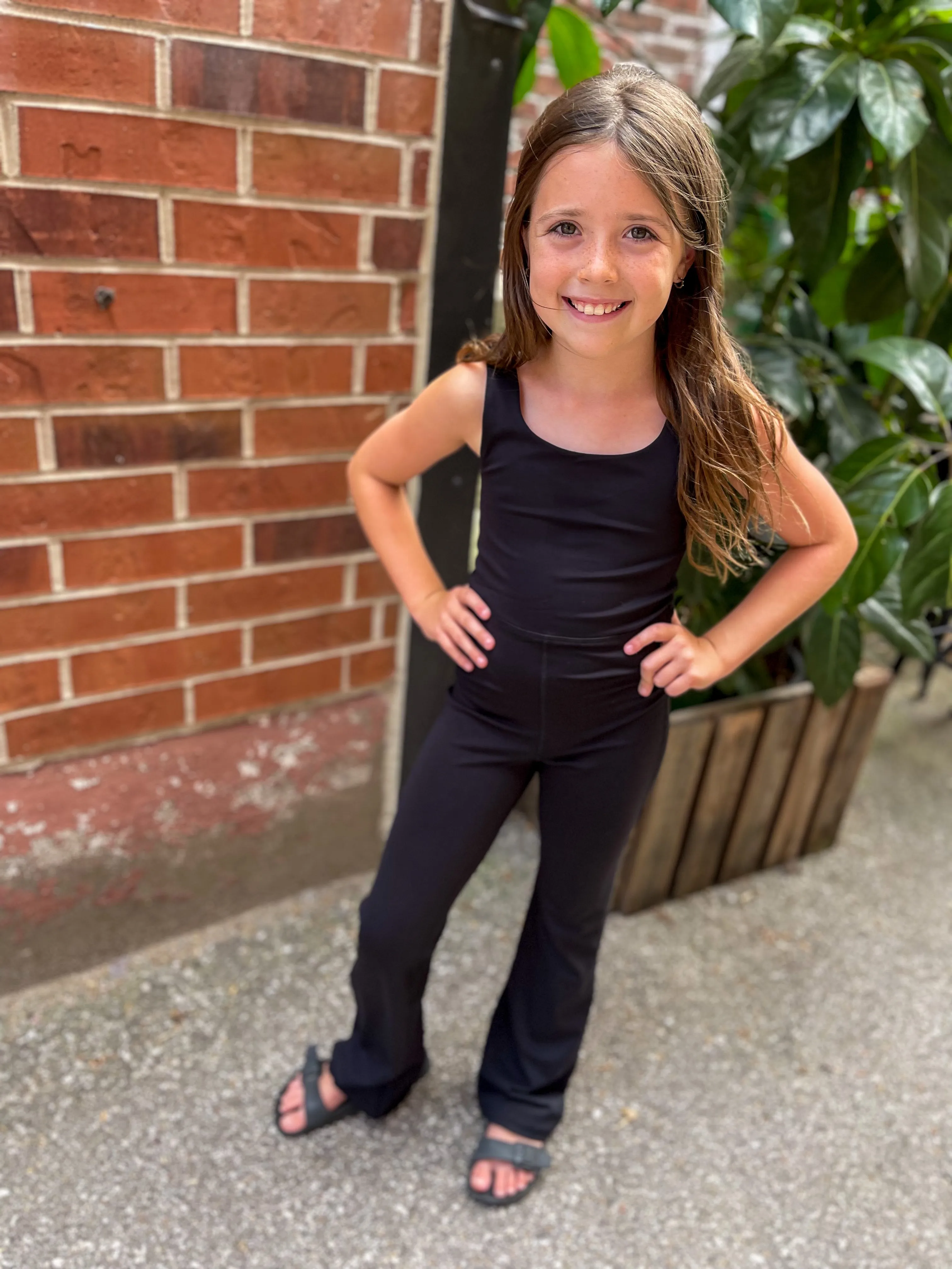 Avie Everyday Black Flare Romper