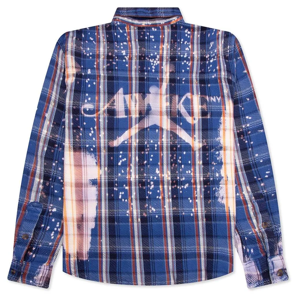 Awake NY x Jordan Flannel - Blackened Blue/Boarder Blue/Sail