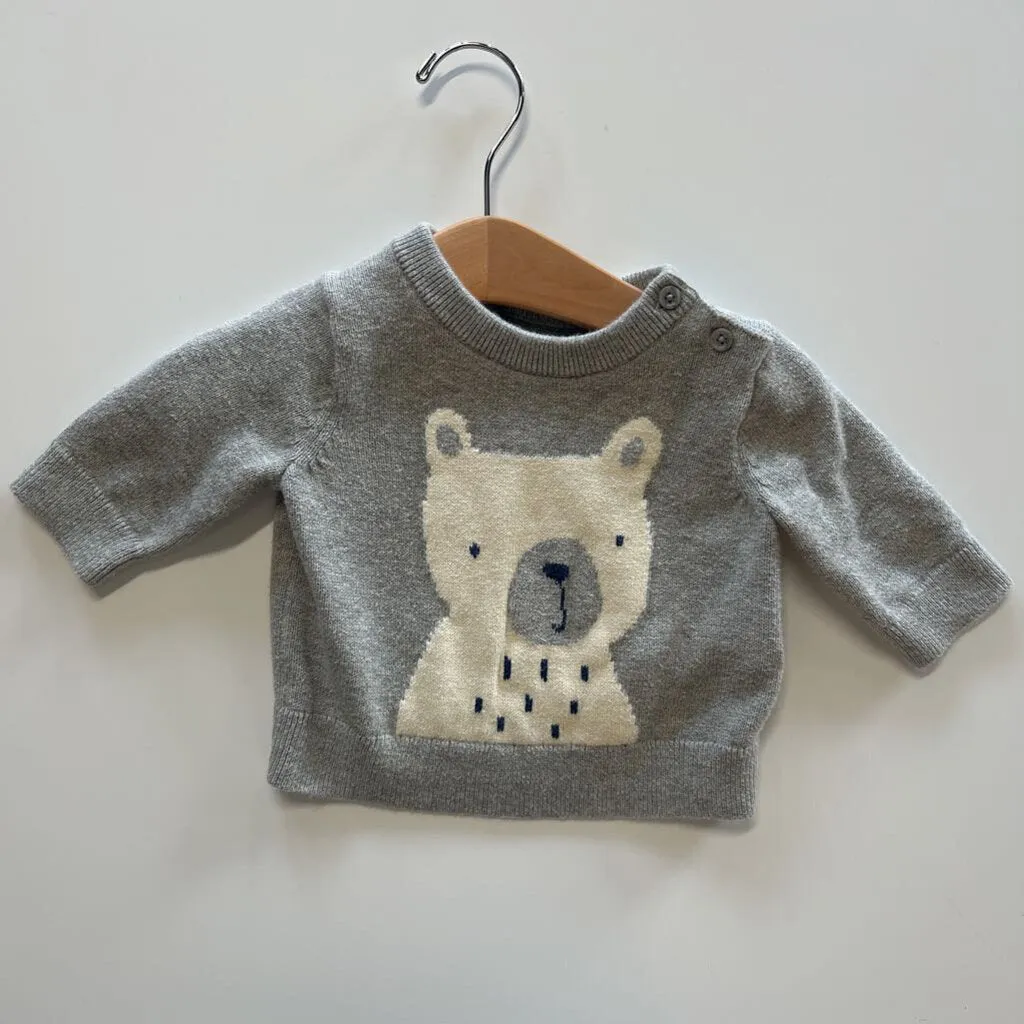 Baby Gap Bear Sweater 0/3M