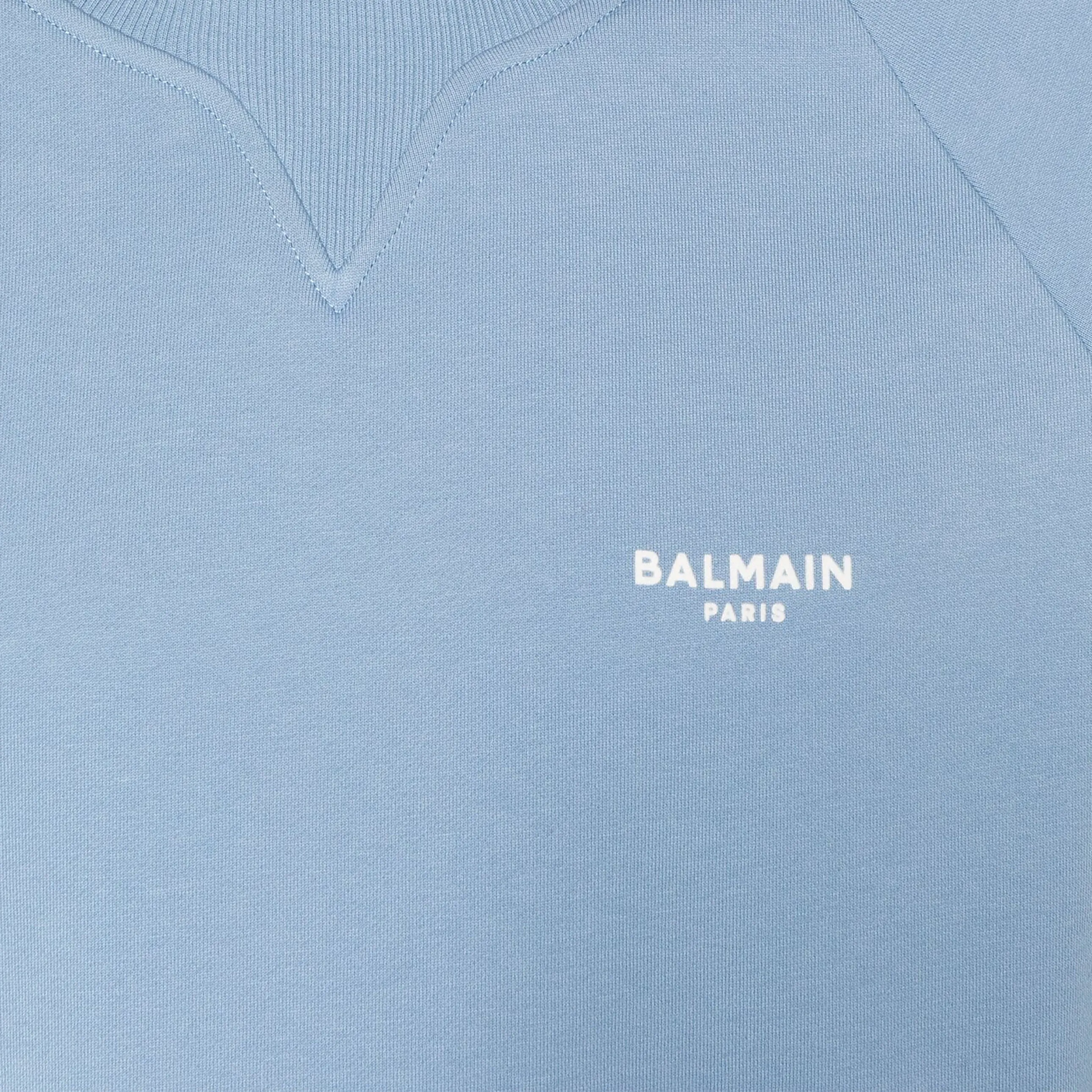 Balmain Flocked Logo Sweatshirt