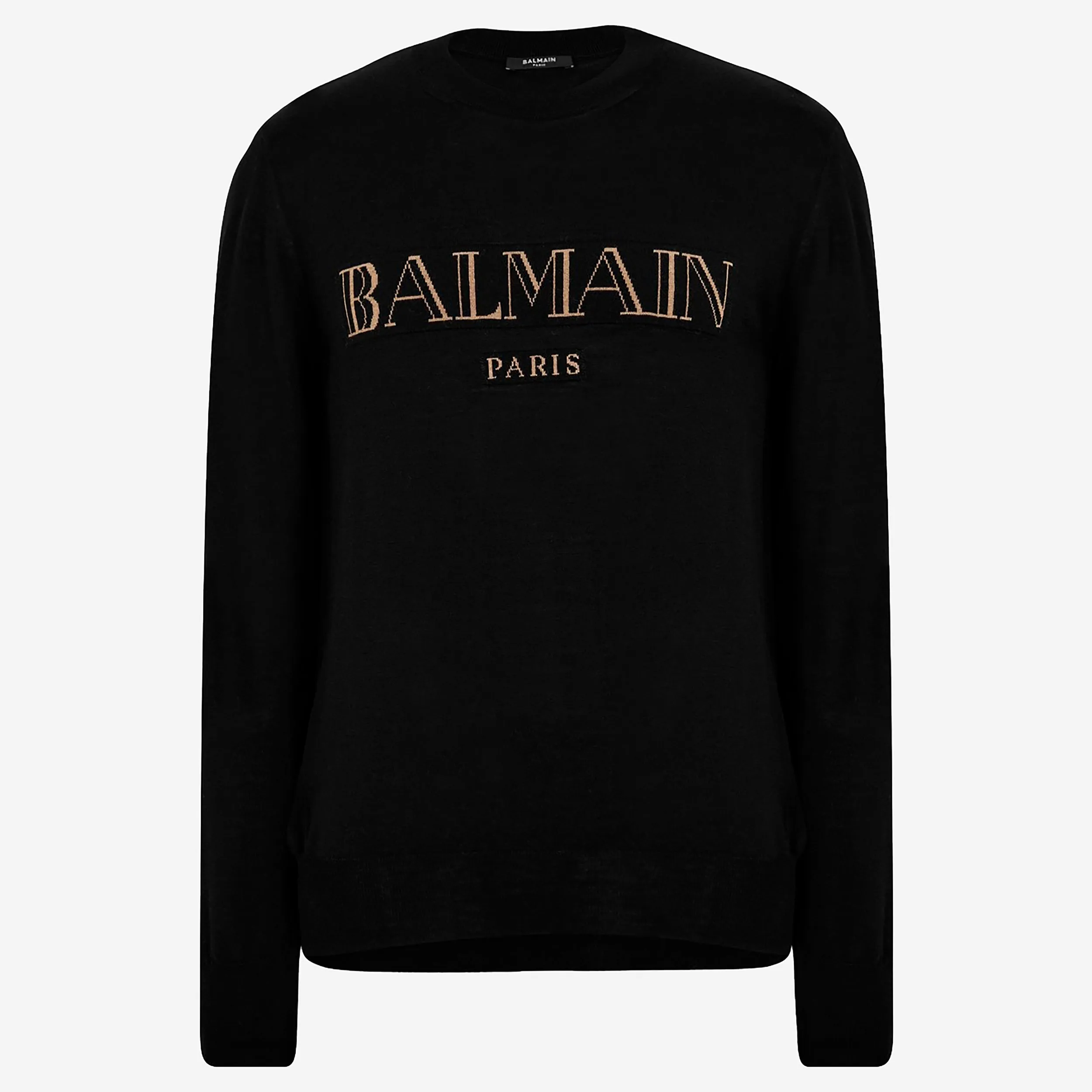 Balmain Merino Wool Logo Knitwear