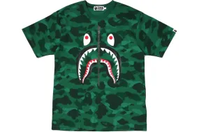 BAPE CAMO SHARK TEE GREEN