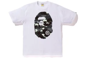 BAPE CITY CAMO BIG APE HEAD TEE WHITE/BLACK