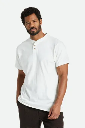 Basic Slub S/S Henley Tee - Off White