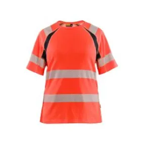 Bl&#xE5;kl&#xE4;der&#x20;Work&#x20;T-Shirt&#x20;High&#x20;Vis&#x20;Women&#x20;3503&#x20;Red&#x20;Black