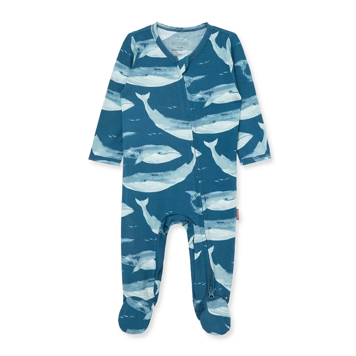 Blue Whale Footed Romper