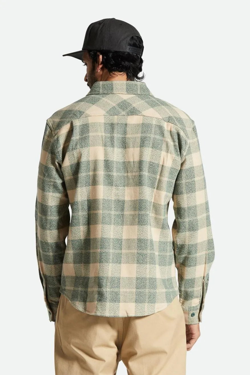 Bowery Stretch Water Resistant Flannel - Trekking Green/Oatmilk