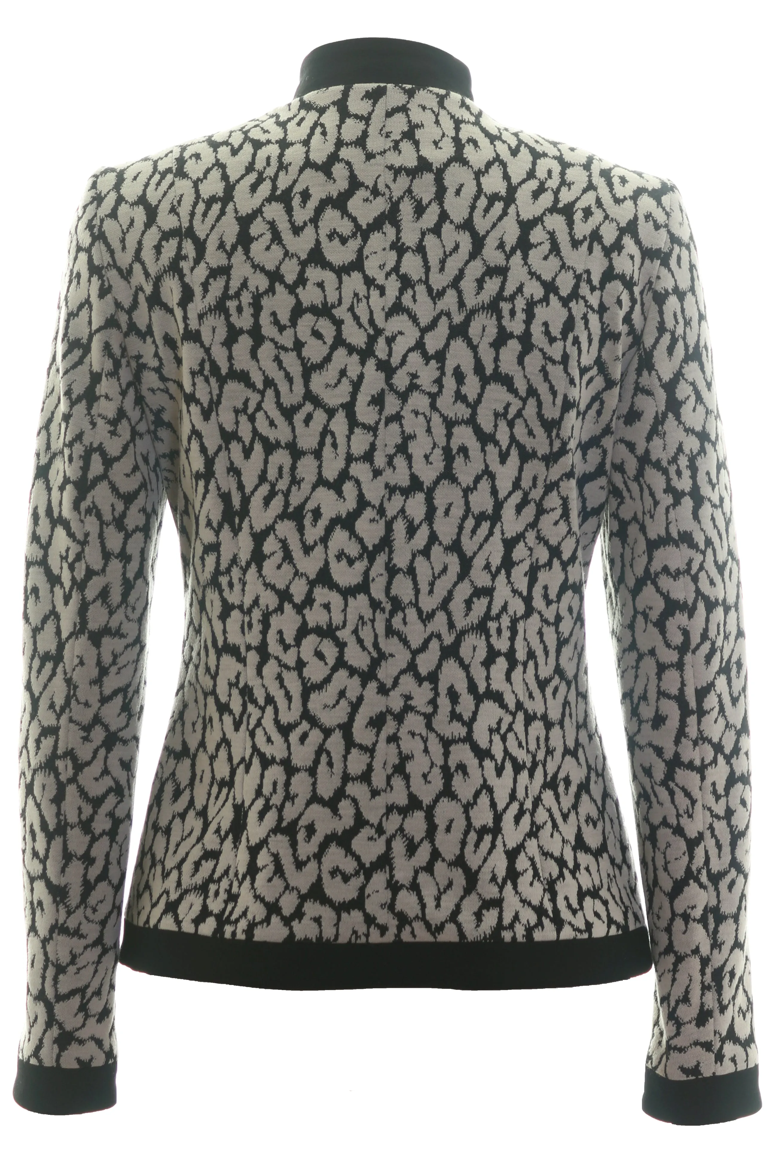 Busy Clothing Women Beige and Black Animal Print Jacket