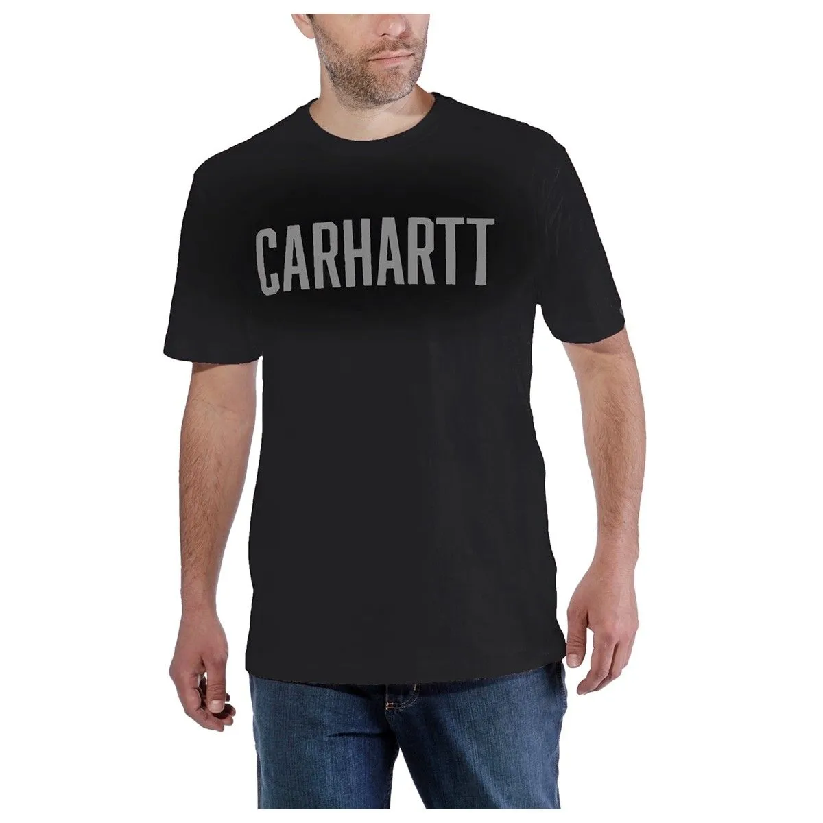 Carhartt&#x20;103203&#x20;Maddock&#x20;Graphic&#x20;Block&#x20;Logo&#x20;s&#x2F;s&#x20;T-Shirt&#x20;-&#x20;Heather&#x20;Grey