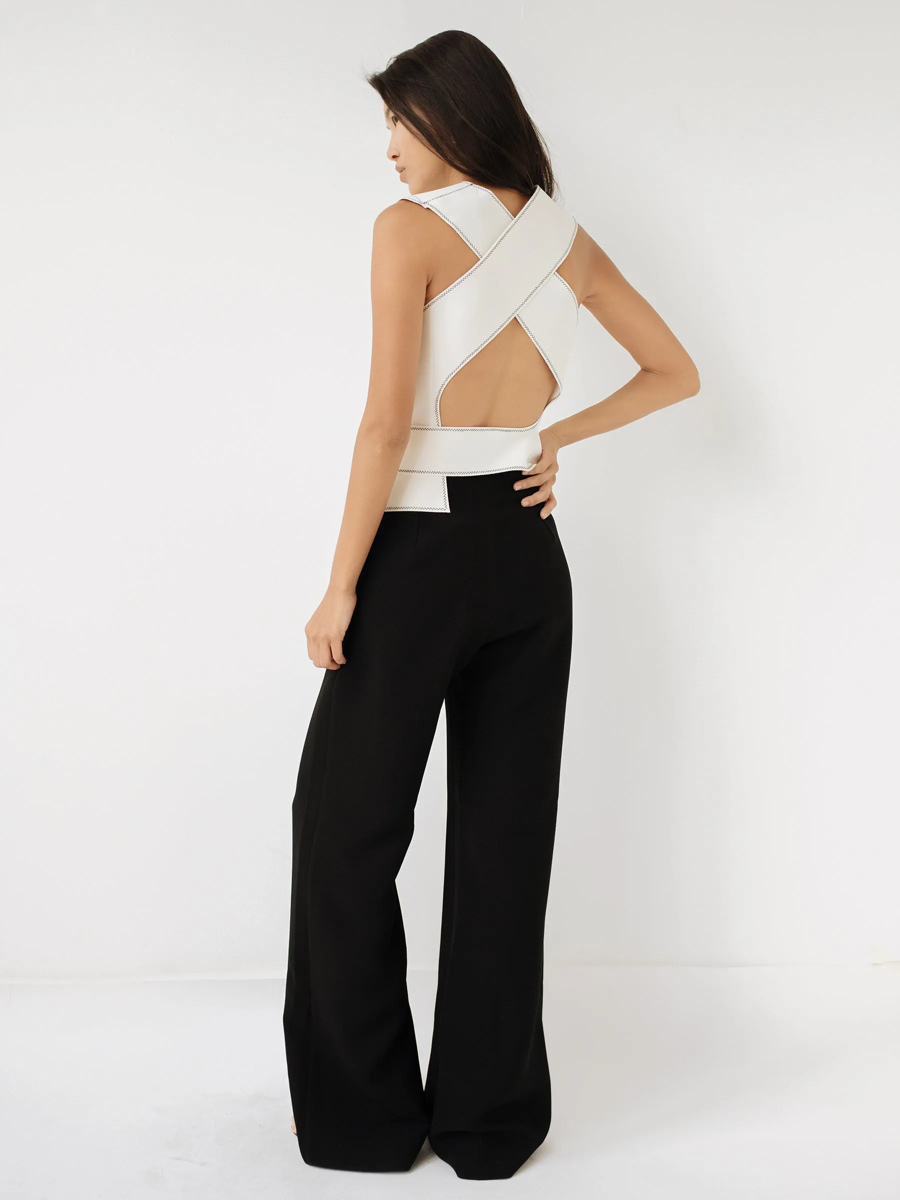 Cross Back Bonded Top