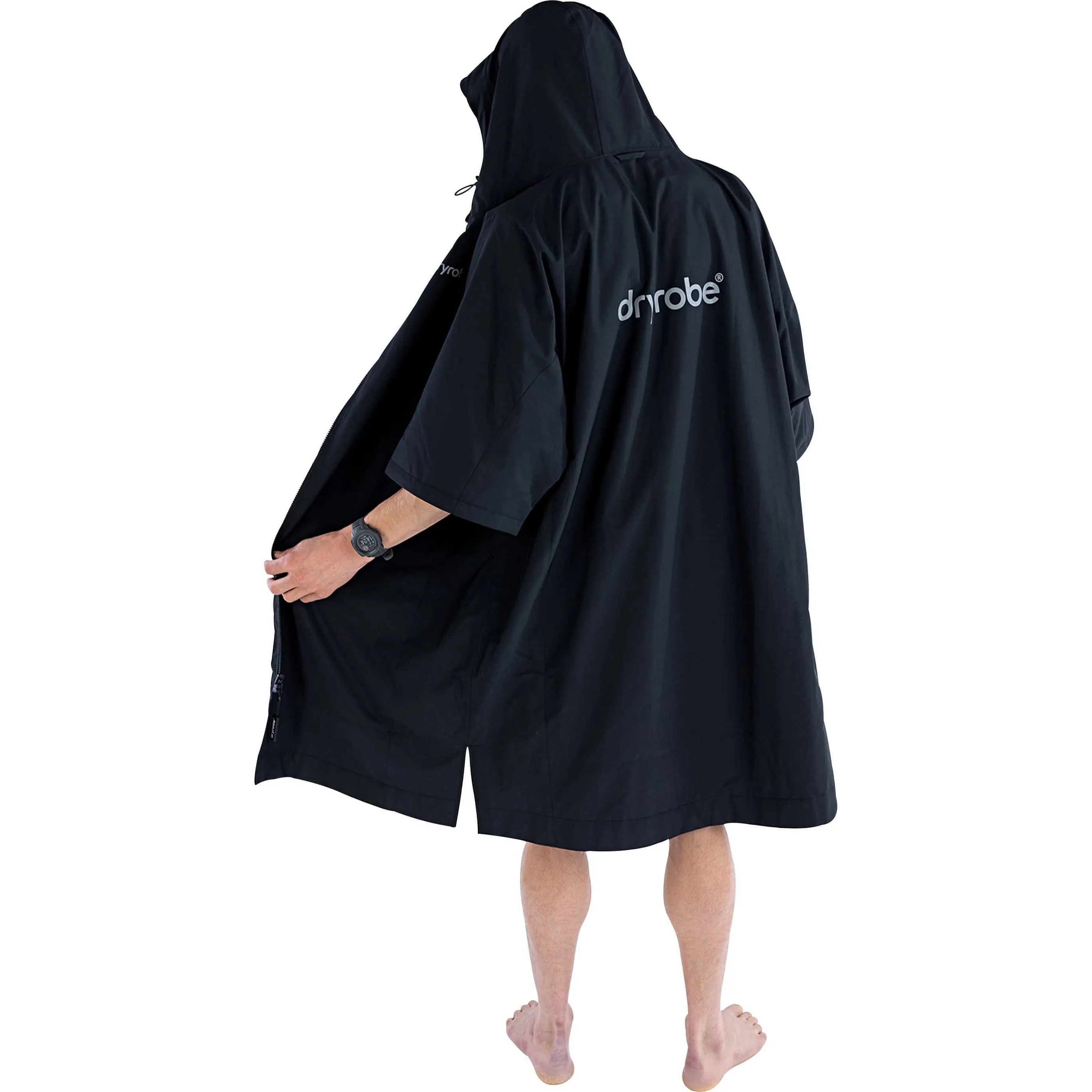 Dryrobe Lite Short Sleeve Changing Robe - Black