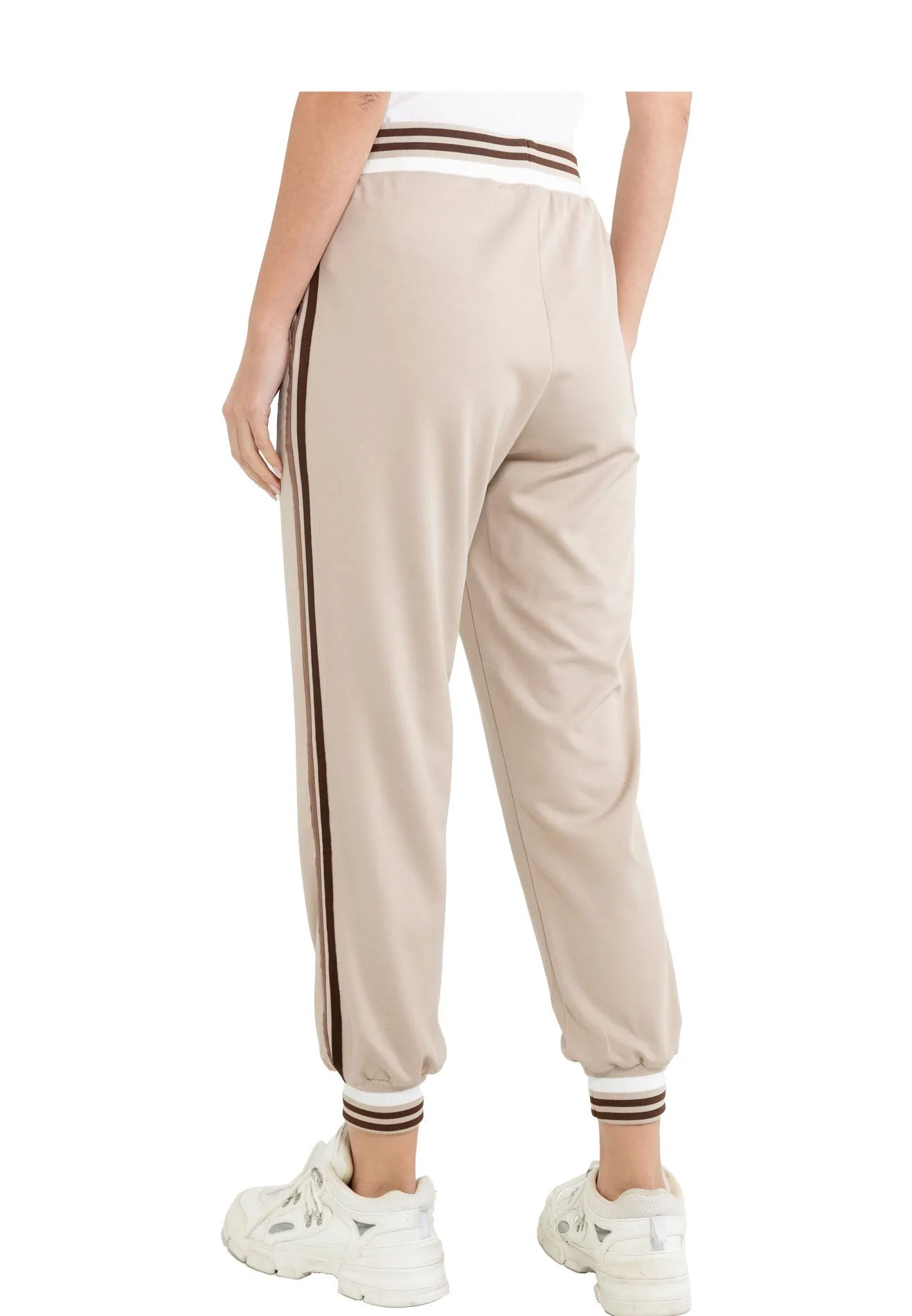 ELLE Active Elasticated Waistband Striped Tracksuit Bottom