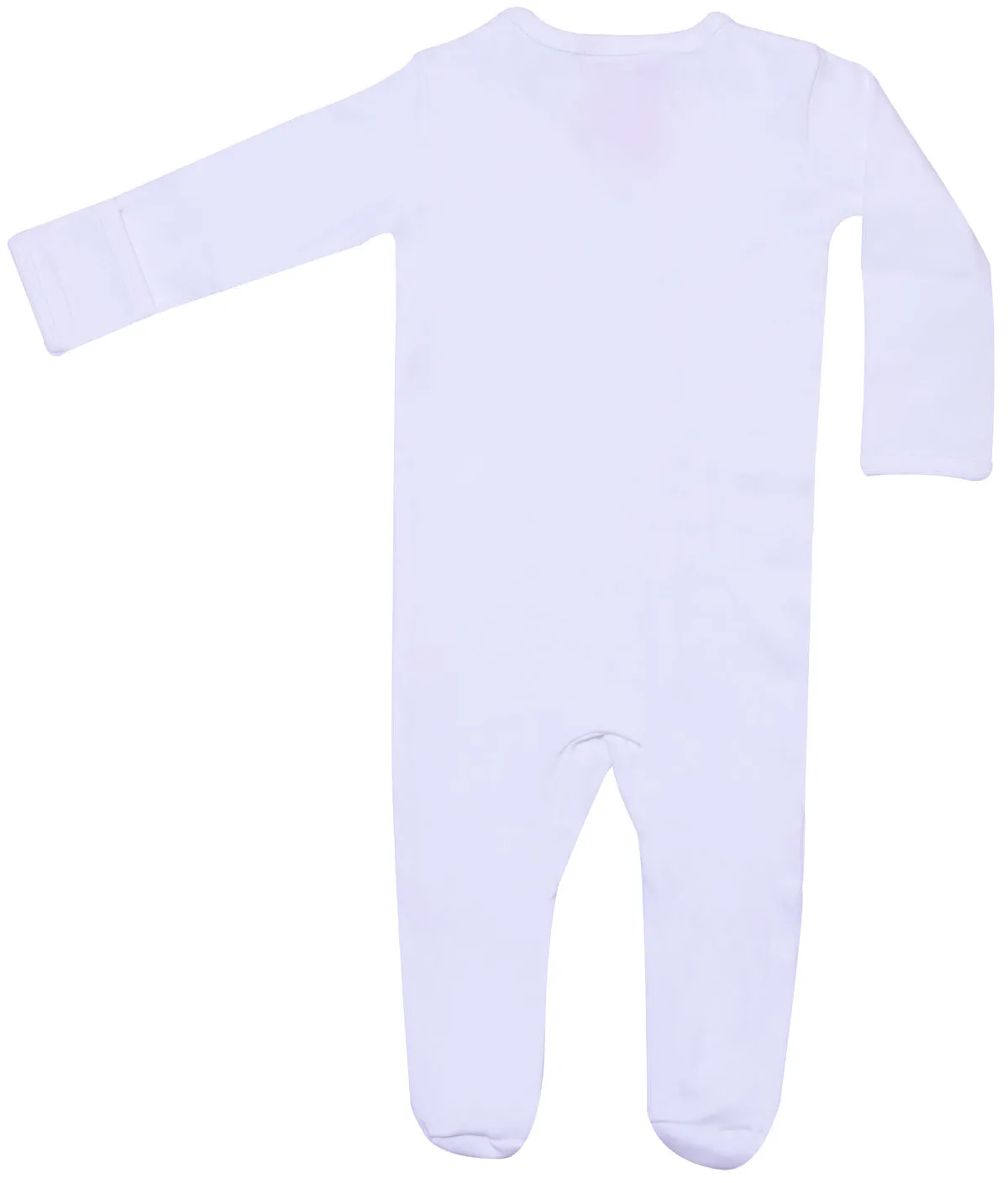 GOTS Certified Organic Cotton Baby Clothes Footed Sleepwear (White)