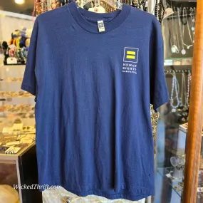 HUMAN RIGHTS CAMPAIGN Blue Tee AS IS L