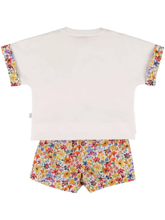 Il Gufo   Cotton jersey t-shirt &amp; Liberty shorts 