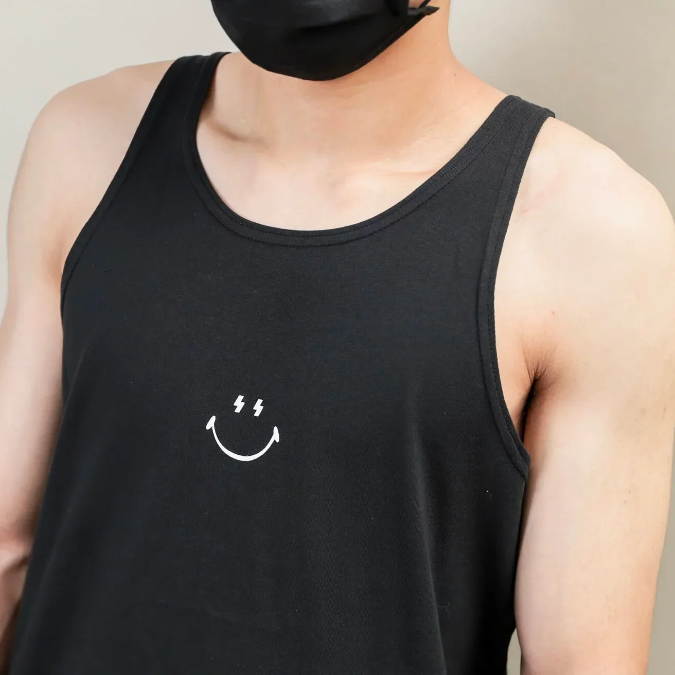 Kickstage #KEEP Lightning Smile Logo Tank Top (2-in-1) [KS111]