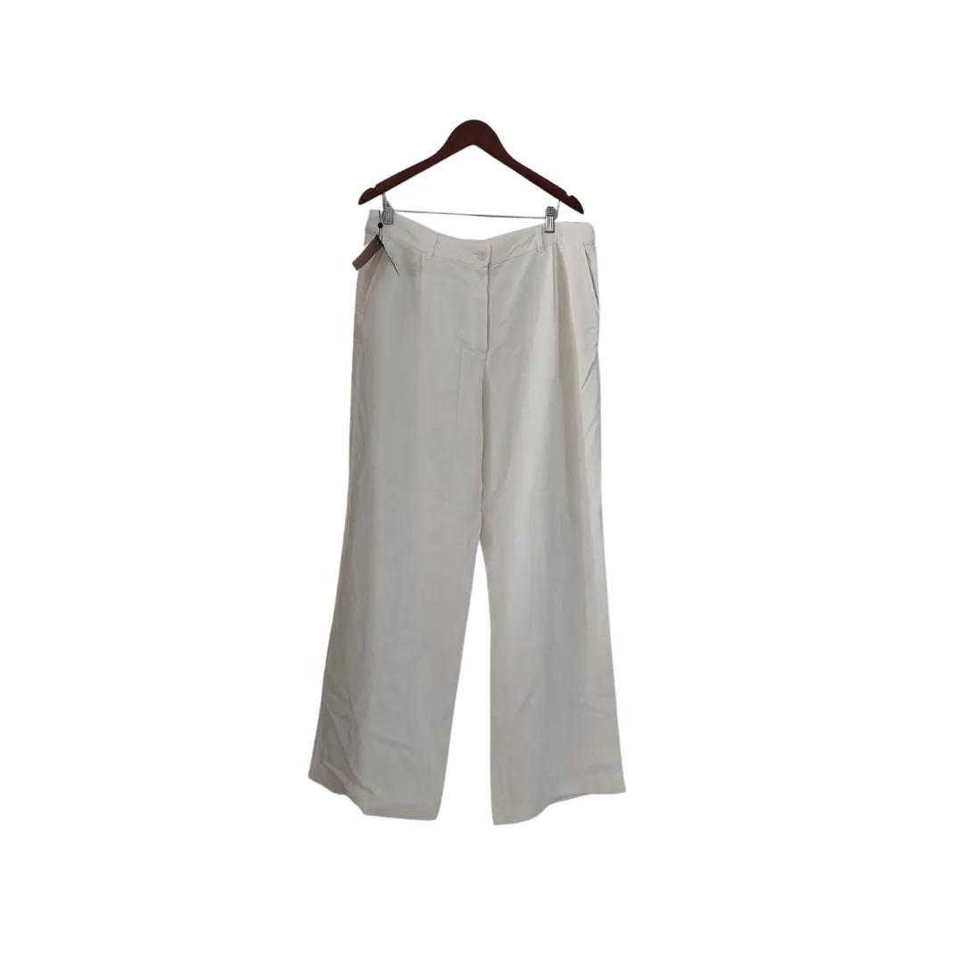 Massimo Dutti White Wide Leg Pants | Brand New |