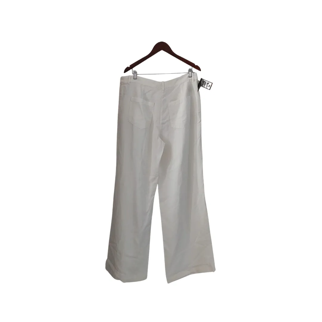 Massimo Dutti White Wide Leg Pants | Brand New |