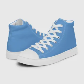 Men’s high top canvas shoes - Light Blue