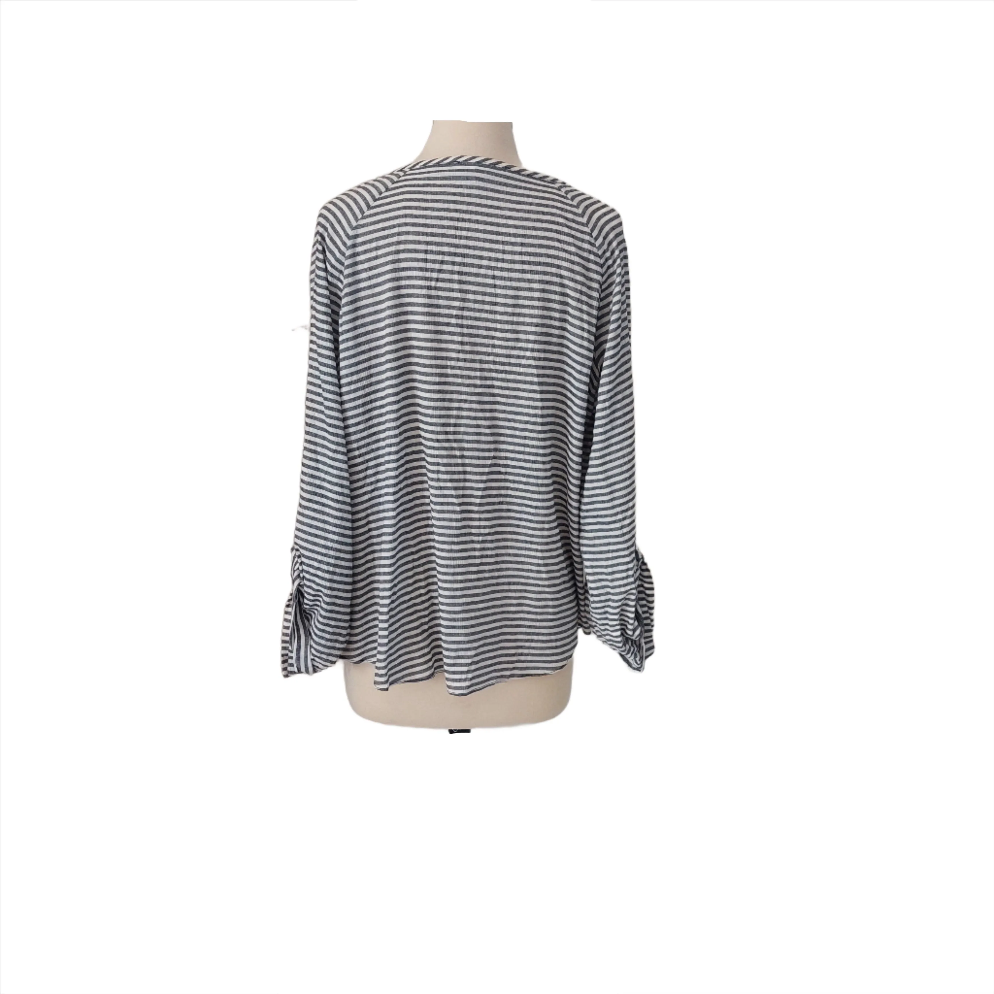 Michael Kors Grey & White Striped Top | Pre Loved |