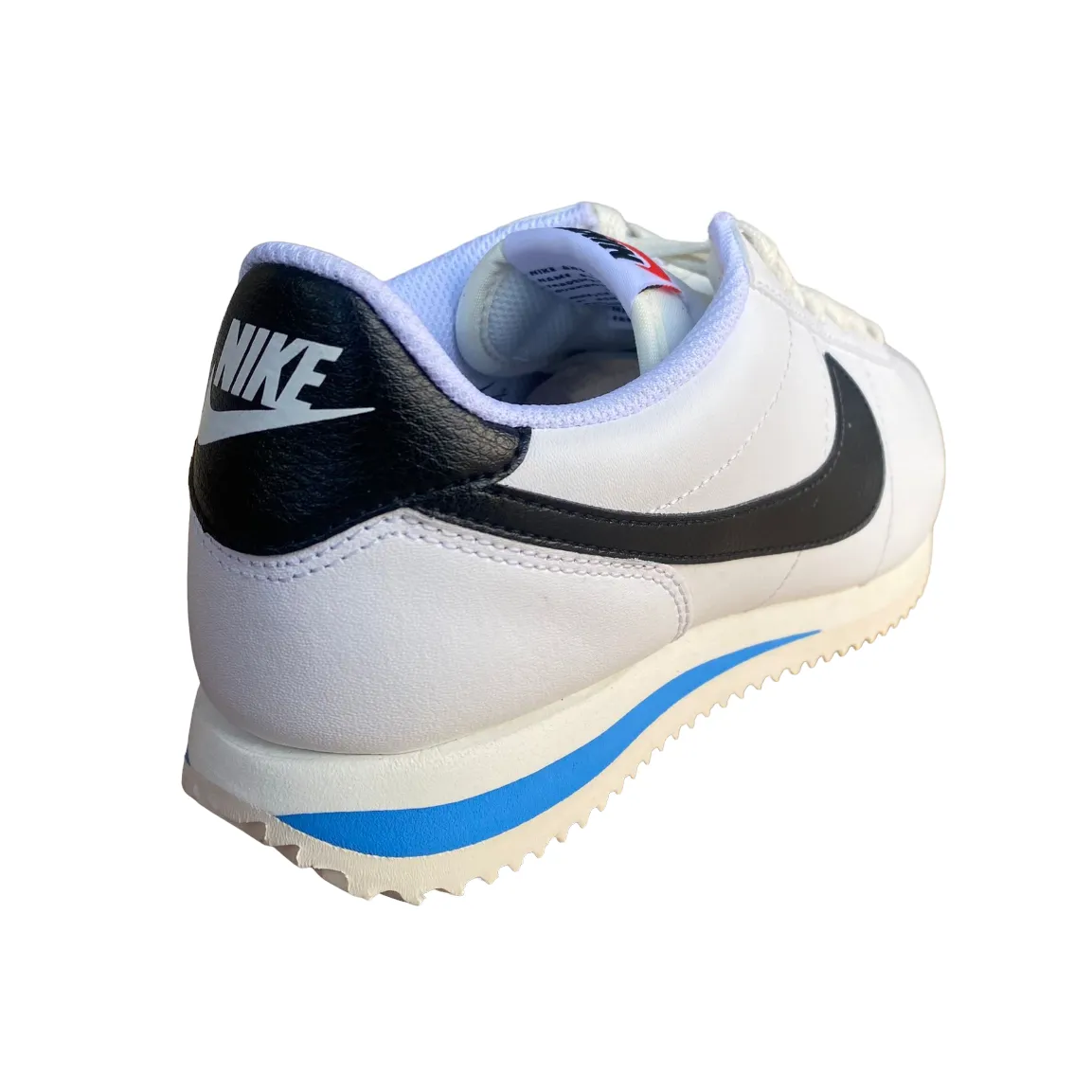 Nike Cortez DN1791-100 white black light blue women's sneakers shoe 