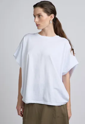 Open Back Tee in White