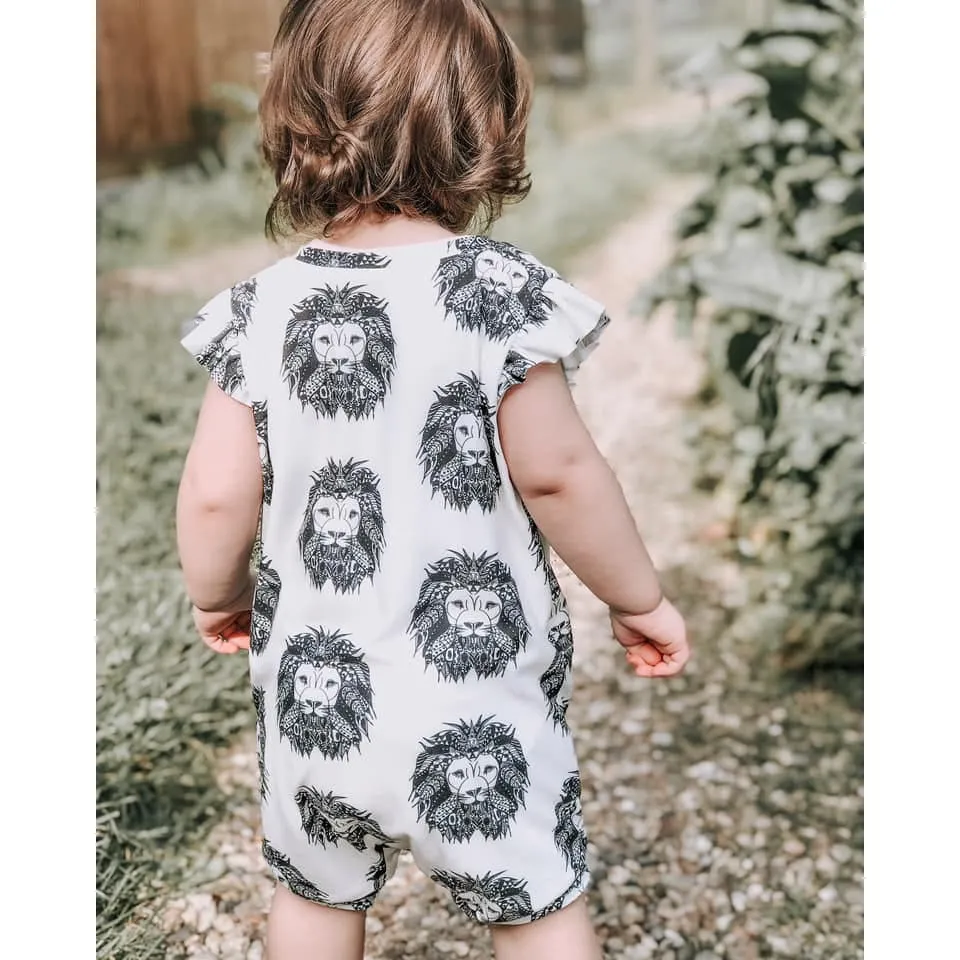 Organic Baby & Toddler Romper | Aztec Lion Bummie Popper Romper