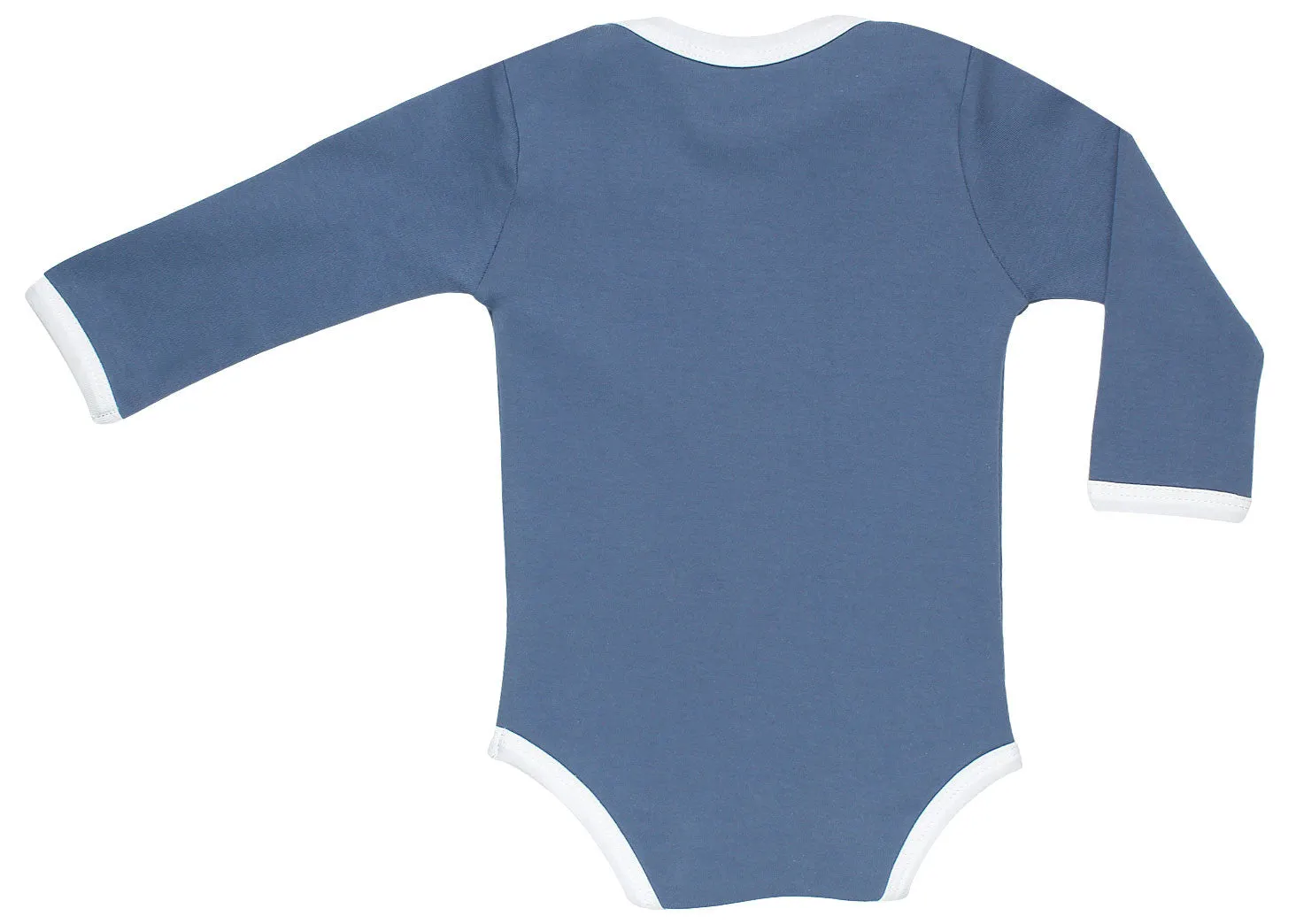 Organic Baby Onesies Long Sleeve GOTS Certified Cotton (Slate)