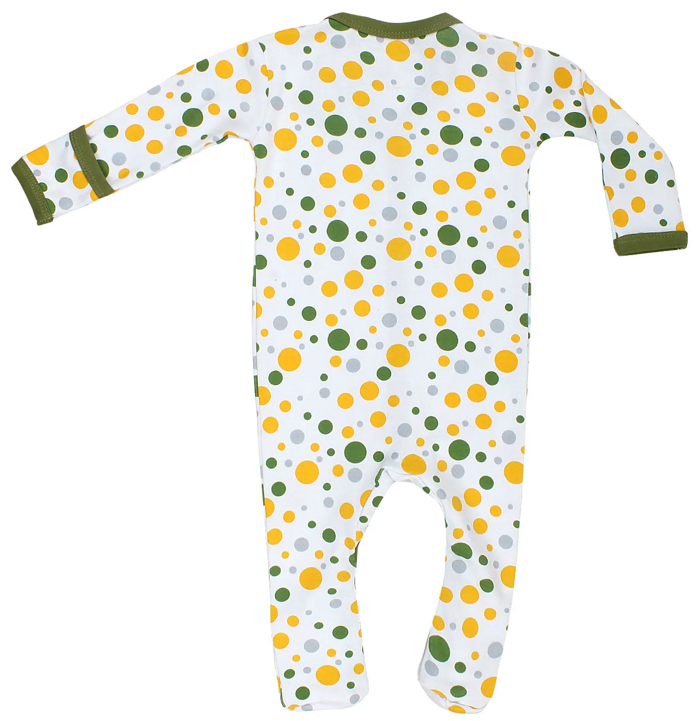 Organic Cotton Baby Clothing Footie Sleeper GOTS Certified (Dots)