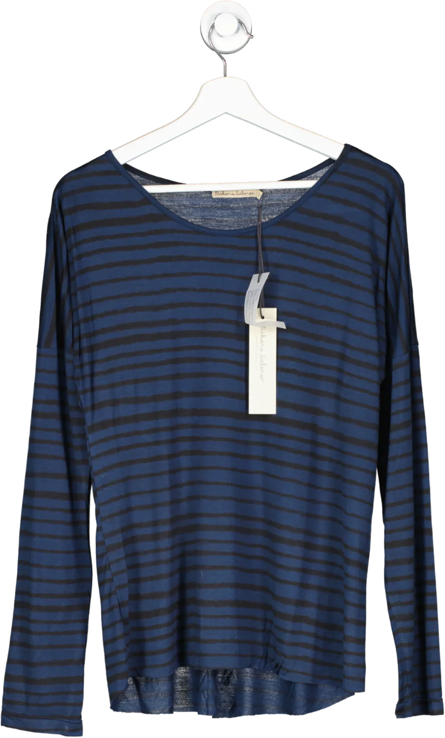 Rabens Saloner Blue Striped Long Sleeve Top UK S