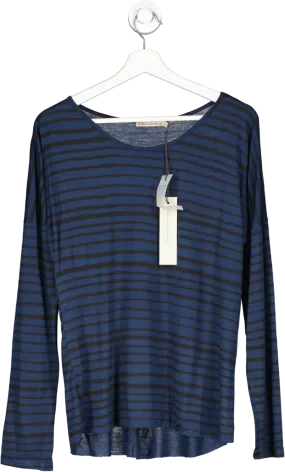 Rabens Saloner Blue Striped Long Sleeve Top UK S