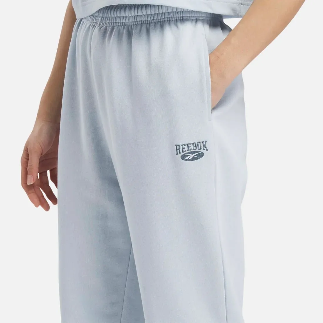 REEBOK WOMEN'S CLASSICS FRENCH TERRY BLUE TRACKPANTS