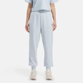 REEBOK WOMEN'S CLASSICS FRENCH TERRY BLUE TRACKPANTS