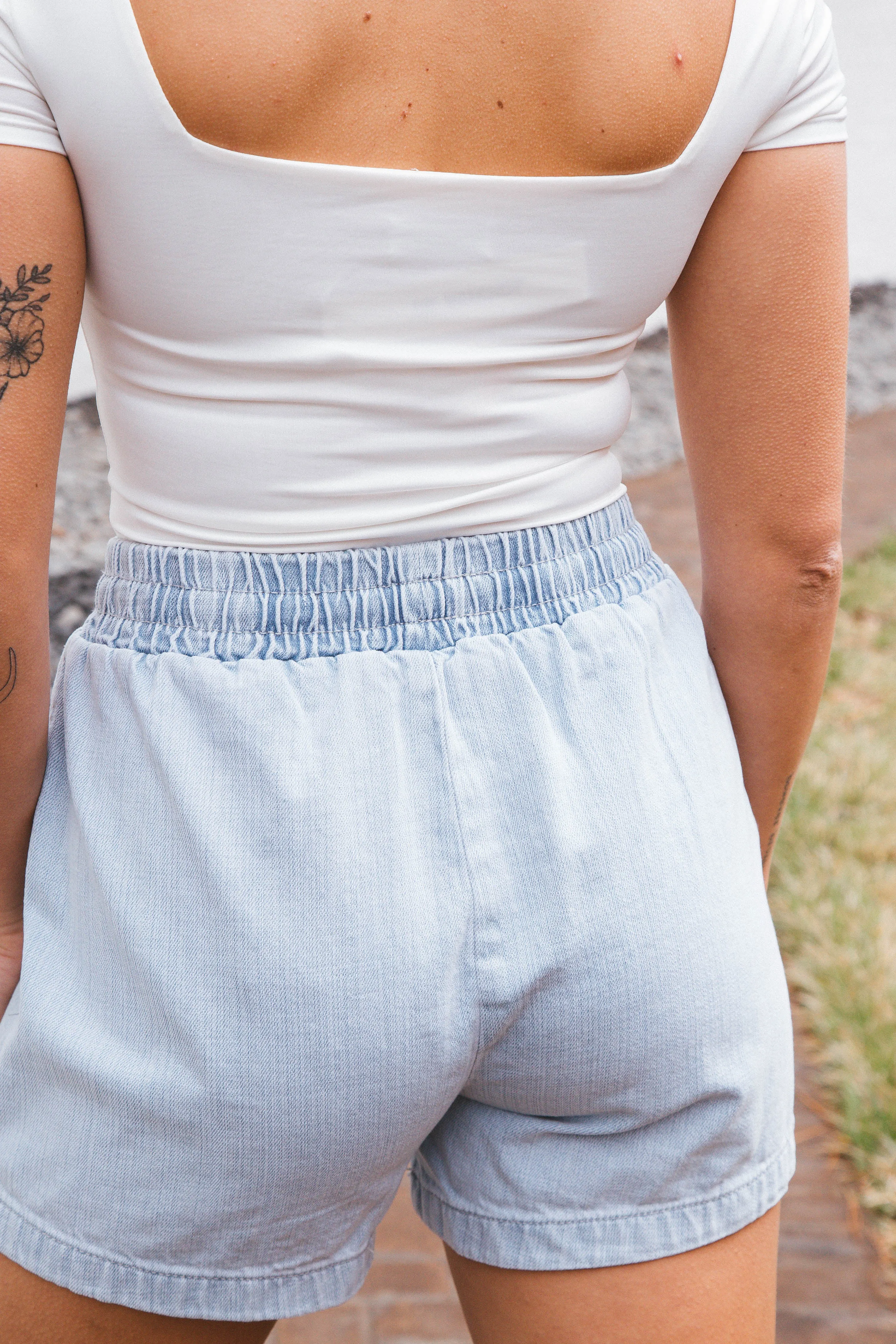 Ruth Elastic Waist Shorts, Unwind | Blank NYC