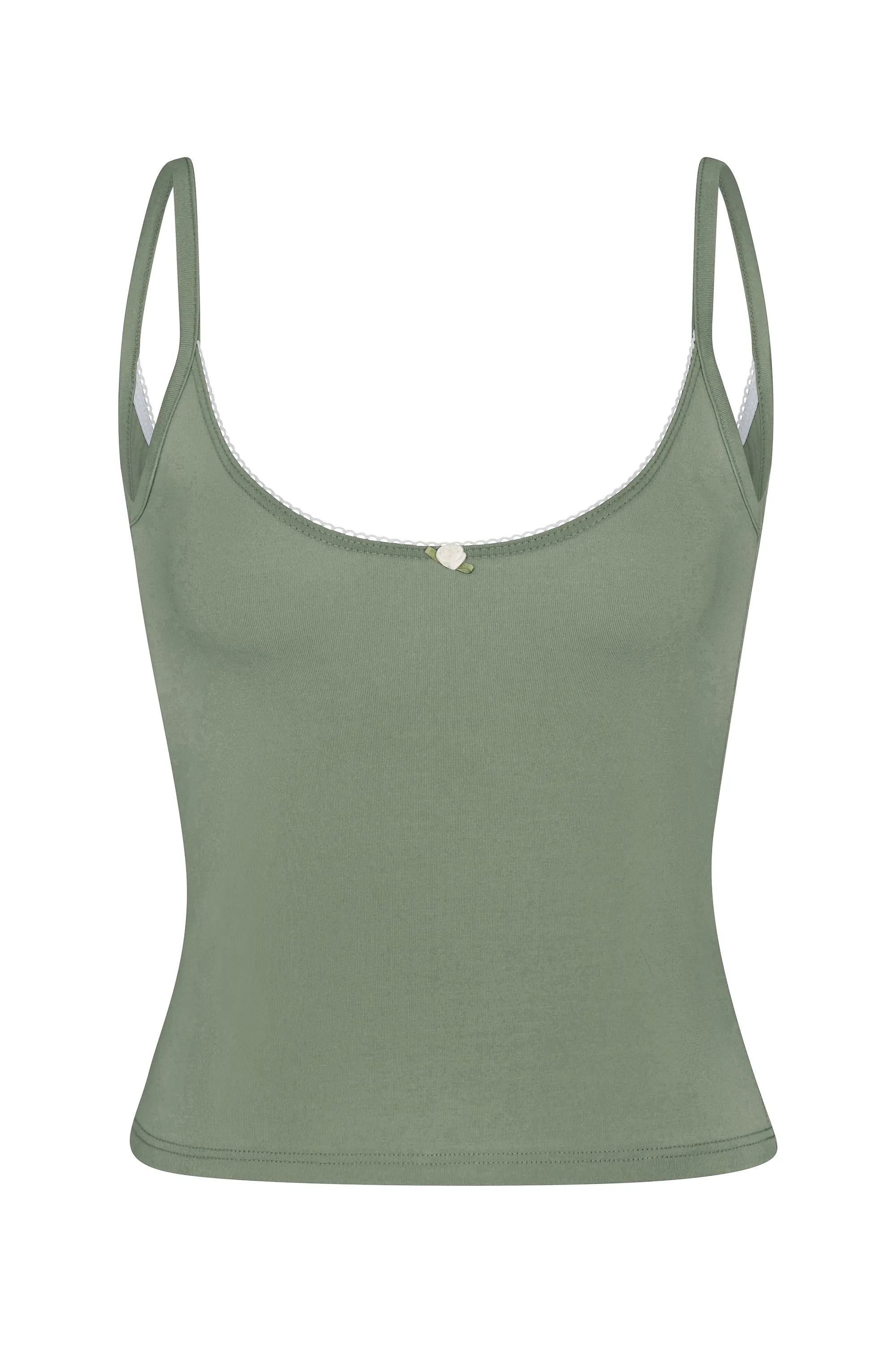 SCOOP BACK CAMI IN SAGE