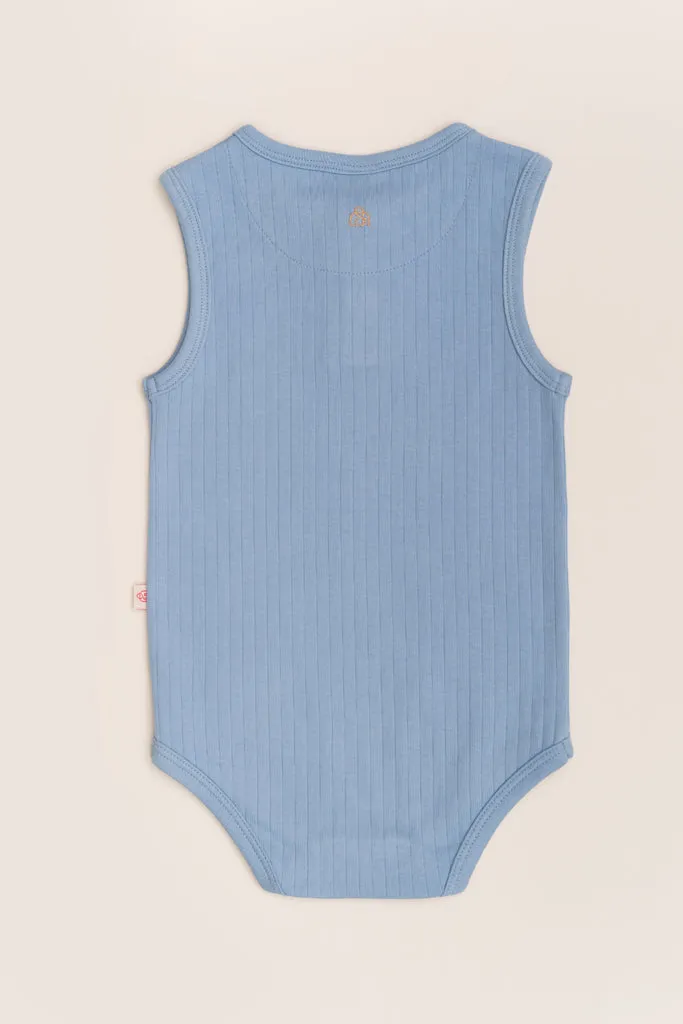 Sleeveless Onesie - Pastel Blue