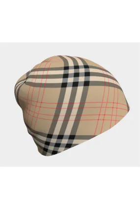 Tan Tartan Beanie