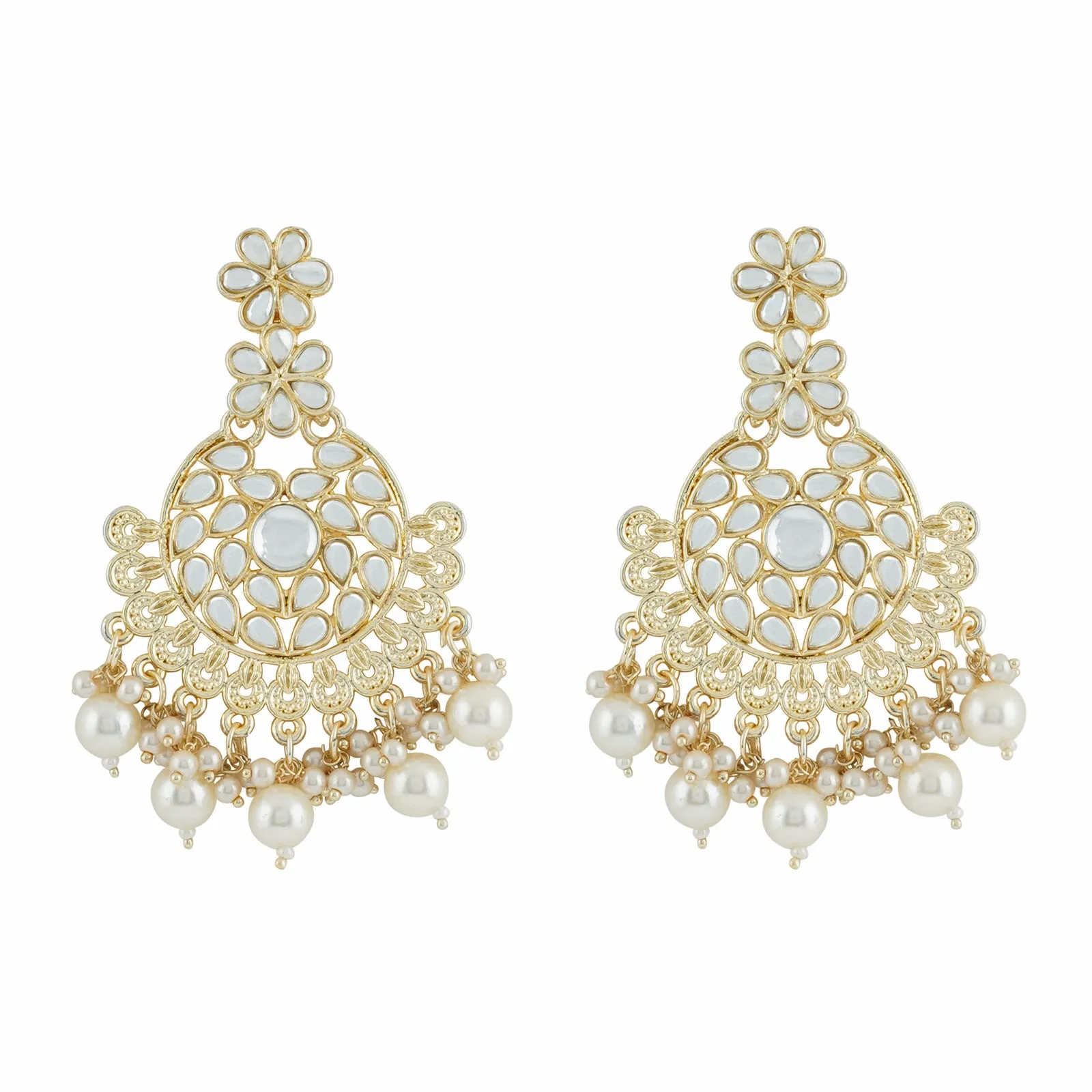 Teejh Aashnaa Pearl and Polki Earring