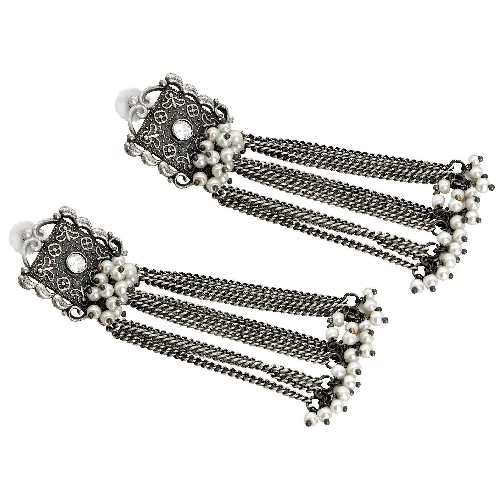 Teejh Srhitha Silver Oxidised Earrings