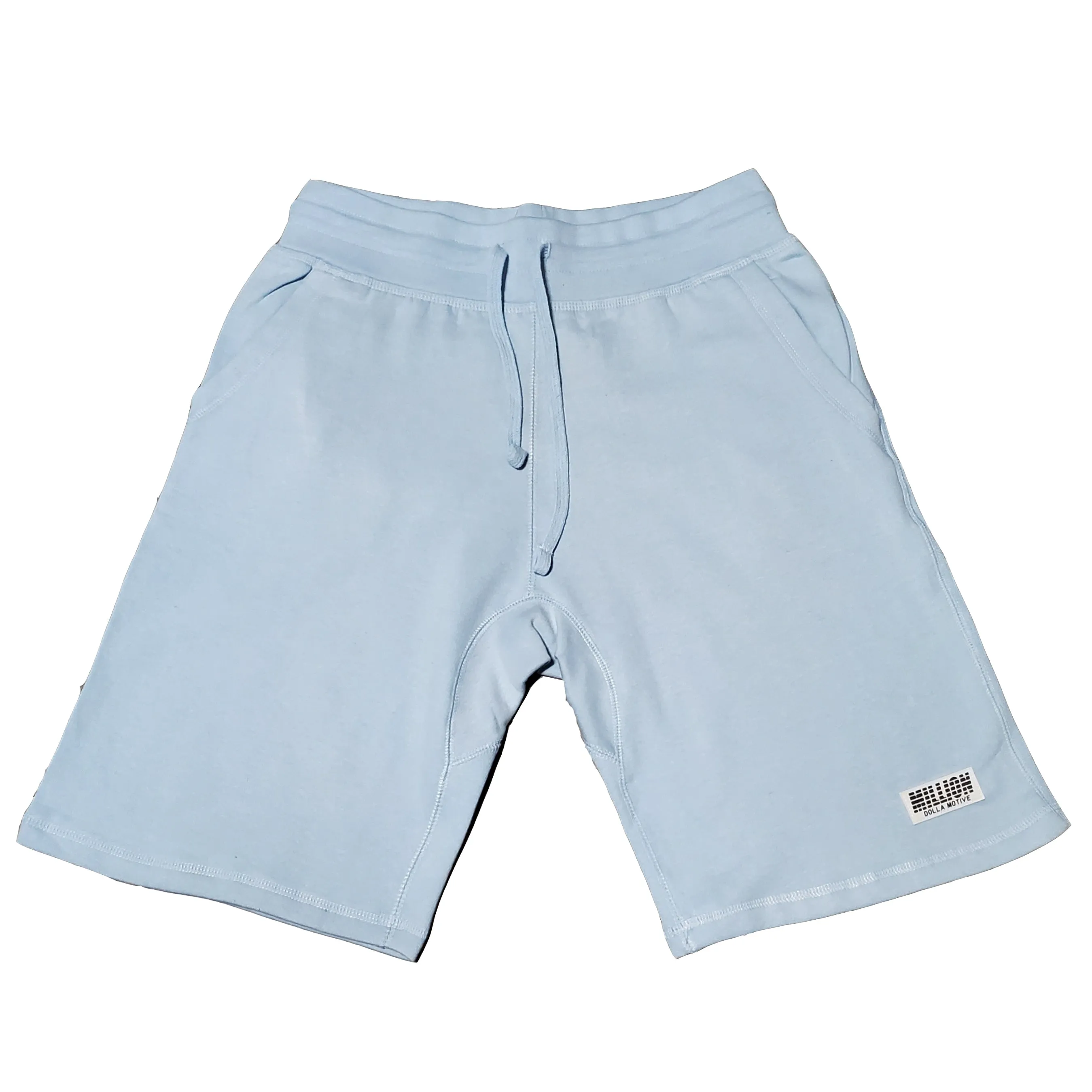 University Blue Cotton Premium Logo Shorts