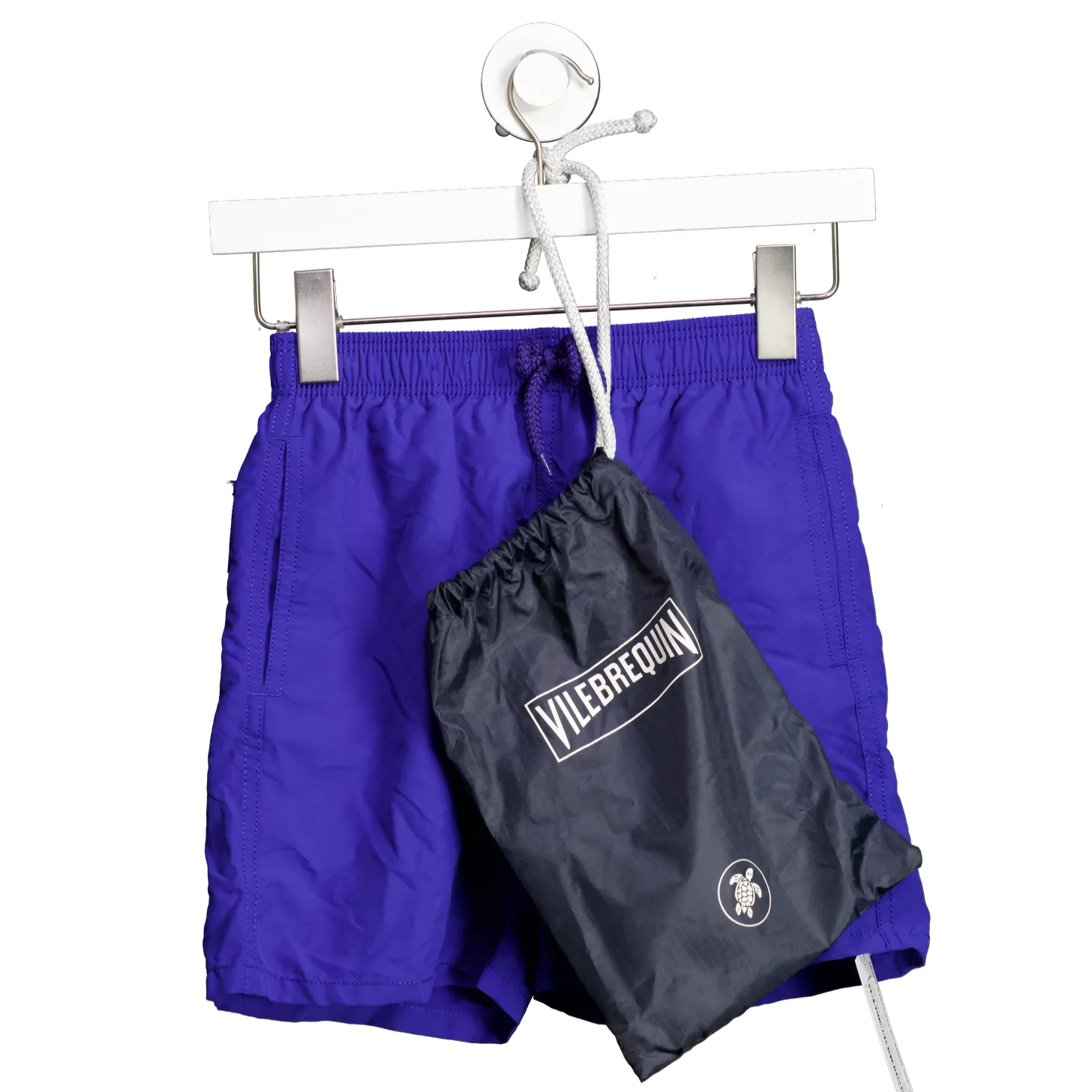 Vilebrequin Yellow Boys Cobalt Blue  Logo Patch Swimshorts with bag 12 Years