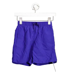 Vilebrequin Yellow Boys Cobalt Blue  Logo Patch Swimshorts with bag 12 Years