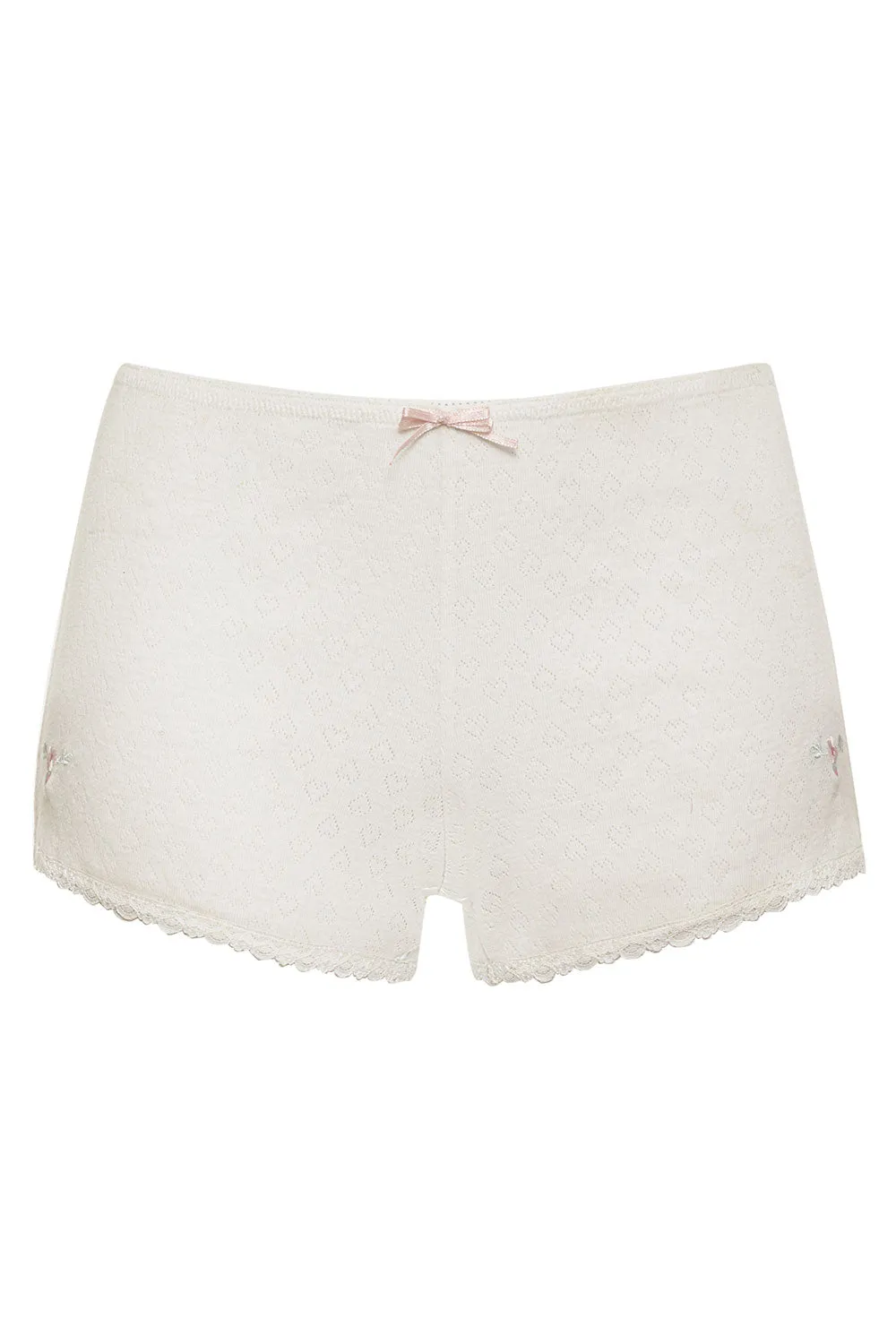 x GUIZIO Laila Embroidered Mini Short - White